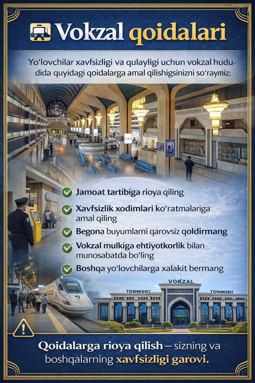 🚉 Vokzal qoidalari